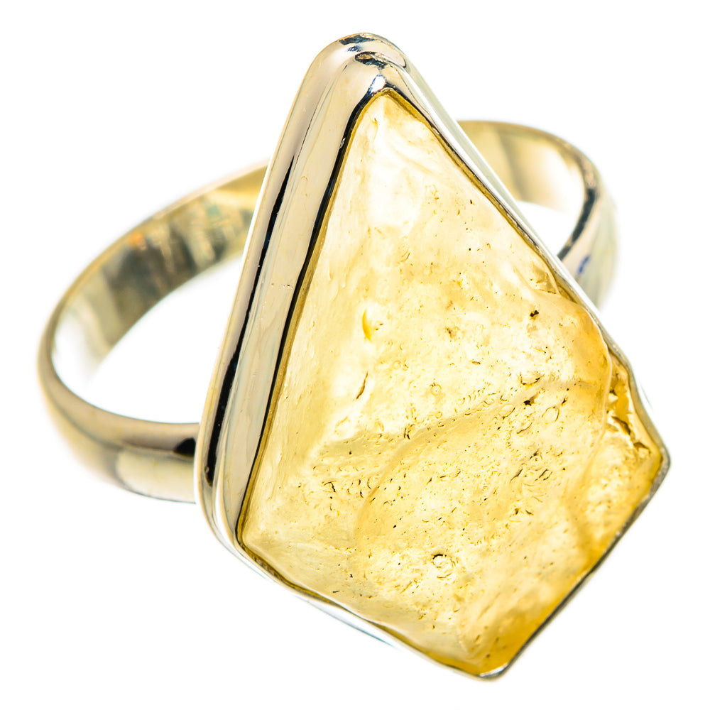 Libyan Desert Glass Rings handcrafted by Ana Silver Co - RING86951