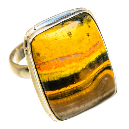 Bumble Bee Jasper Rings handcrafted by Ana Silver Co - RING86966