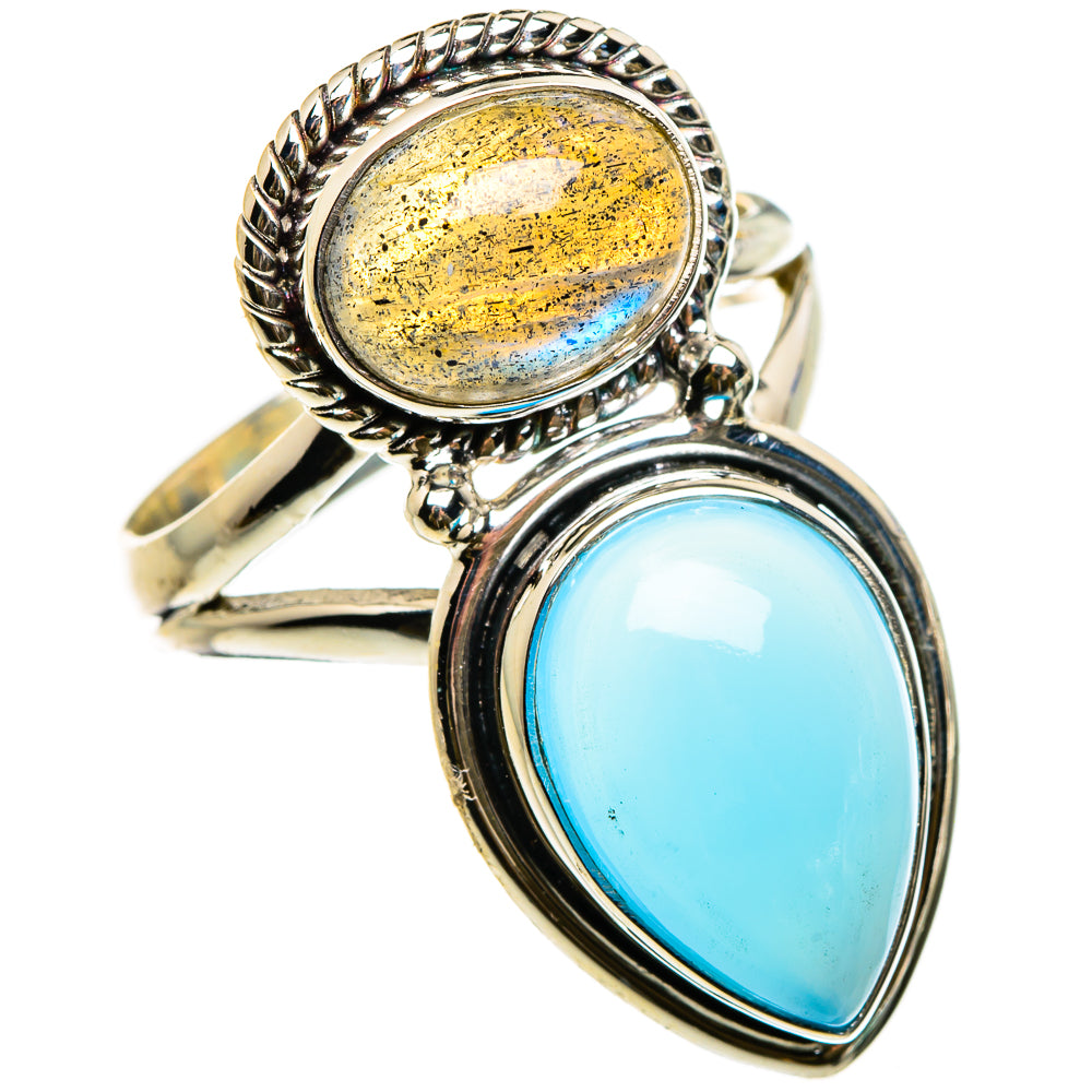 Aqua Chalcedony Rings handcrafted by Ana Silver Co - RING86972