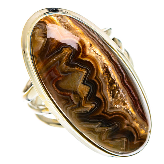 Crazy Lace Agate Rings handcrafted by Ana Silver Co - RING86987