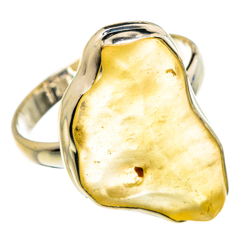 Libyan Desert Glass Rings handcrafted by Ana Silver Co - RING86990