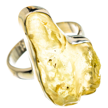 Libyan Desert Glass Rings handcrafted by Ana Silver Co - RING86991
