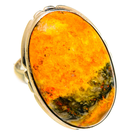 Bumble Bee Jasper Rings handcrafted by Ana Silver Co - RING87004