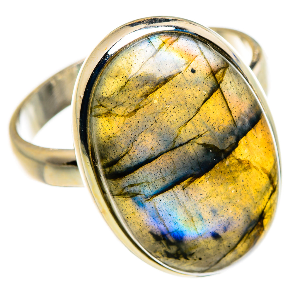 Labradorite Rings handcrafted by Ana Silver Co - RING87005