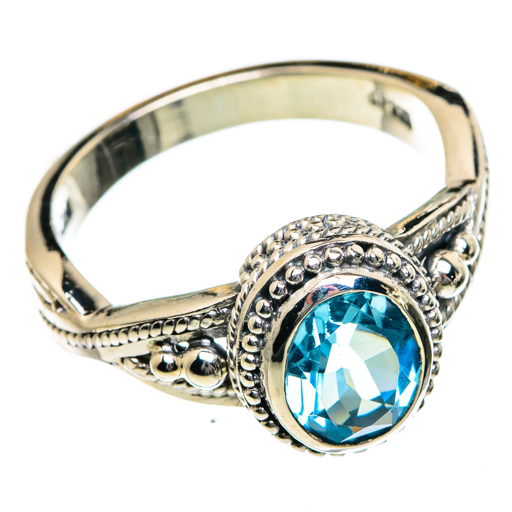 Blue Topaz Rings handcrafted by Ana Silver Co - RING87014