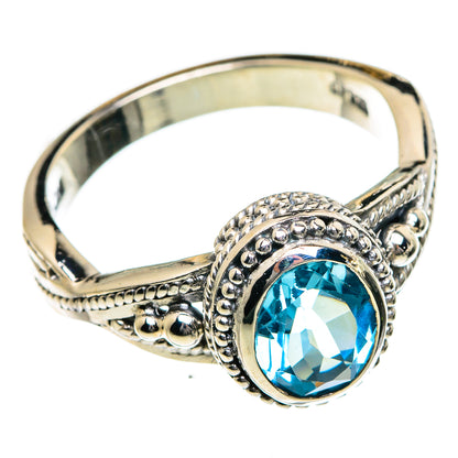 Blue Topaz Rings handcrafted by Ana Silver Co - RING87014
