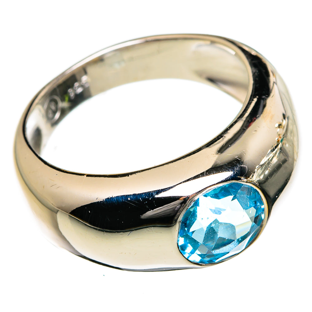 Blue Topaz Rings handcrafted by Ana Silver Co - RING87035 - Photo 2