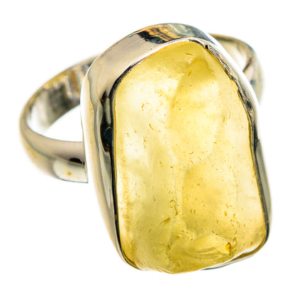 Libyan Desert Glass Rings handcrafted by Ana Silver Co - RING87041 - Photo 2
