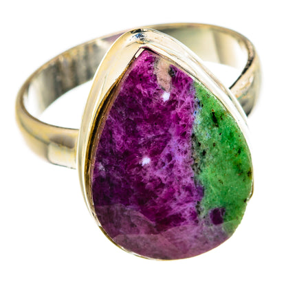 Ruby Zoisite Rings handcrafted by Ana Silver Co - RING87051