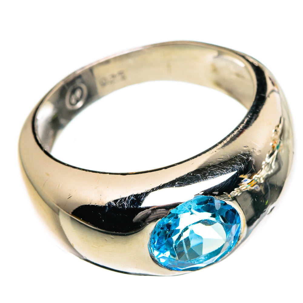 Blue Topaz Rings handcrafted by Ana Silver Co - RING87055 - Photo 2