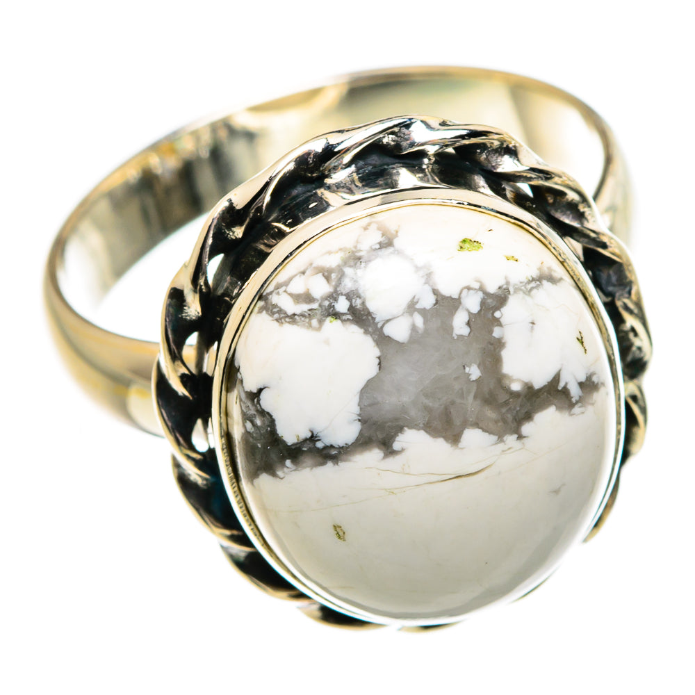 Howlite Rings handcrafted by Ana Silver Co - RING87067