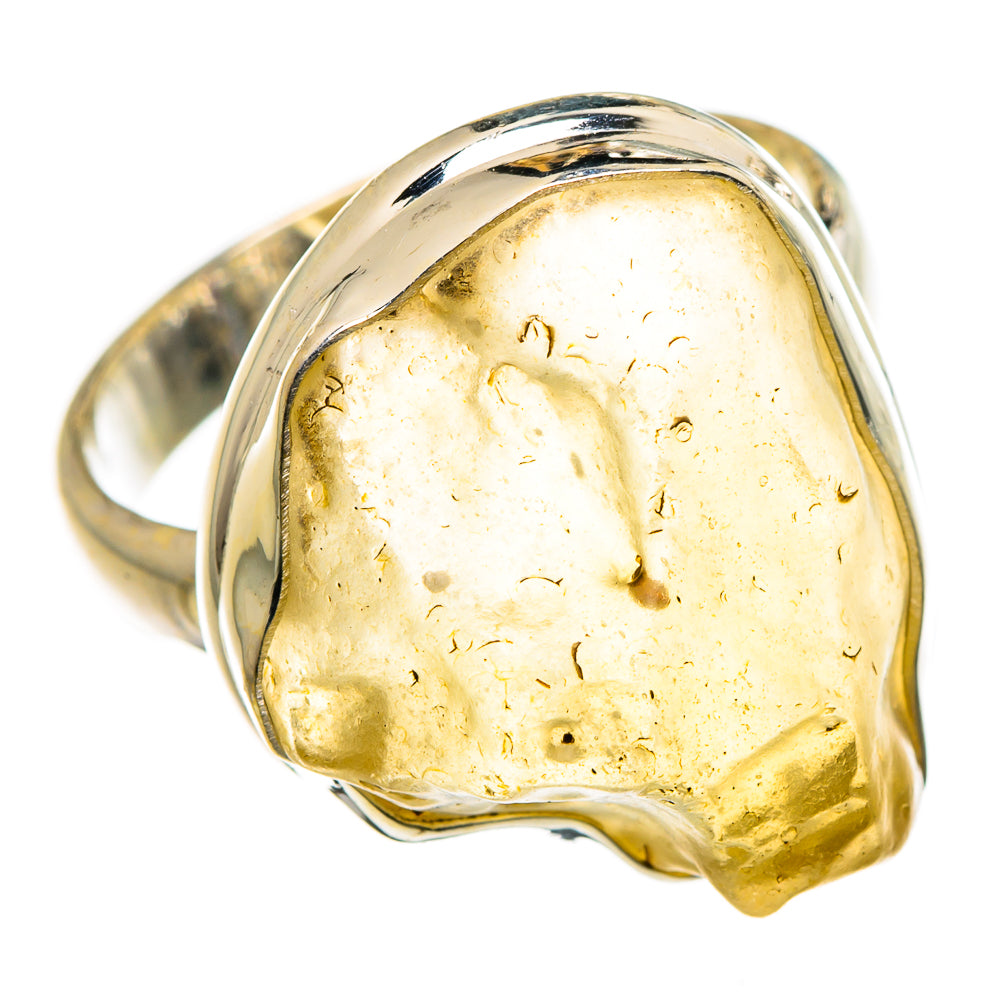 Libyan Desert Glass Rings handcrafted by Ana Silver Co - RING87079
