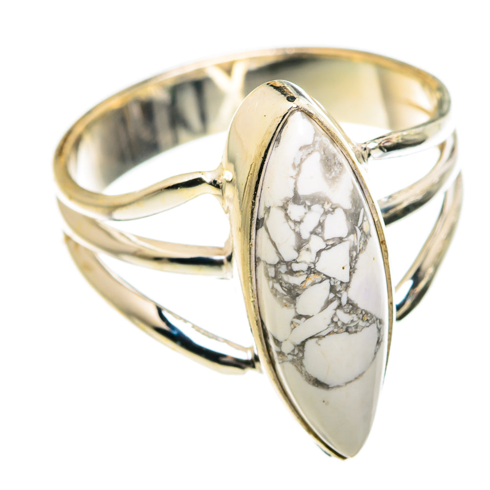Howlite Rings handcrafted by Ana Silver Co - RING87084