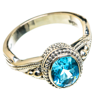 Blue Topaz Rings handcrafted by Ana Silver Co - RING87089