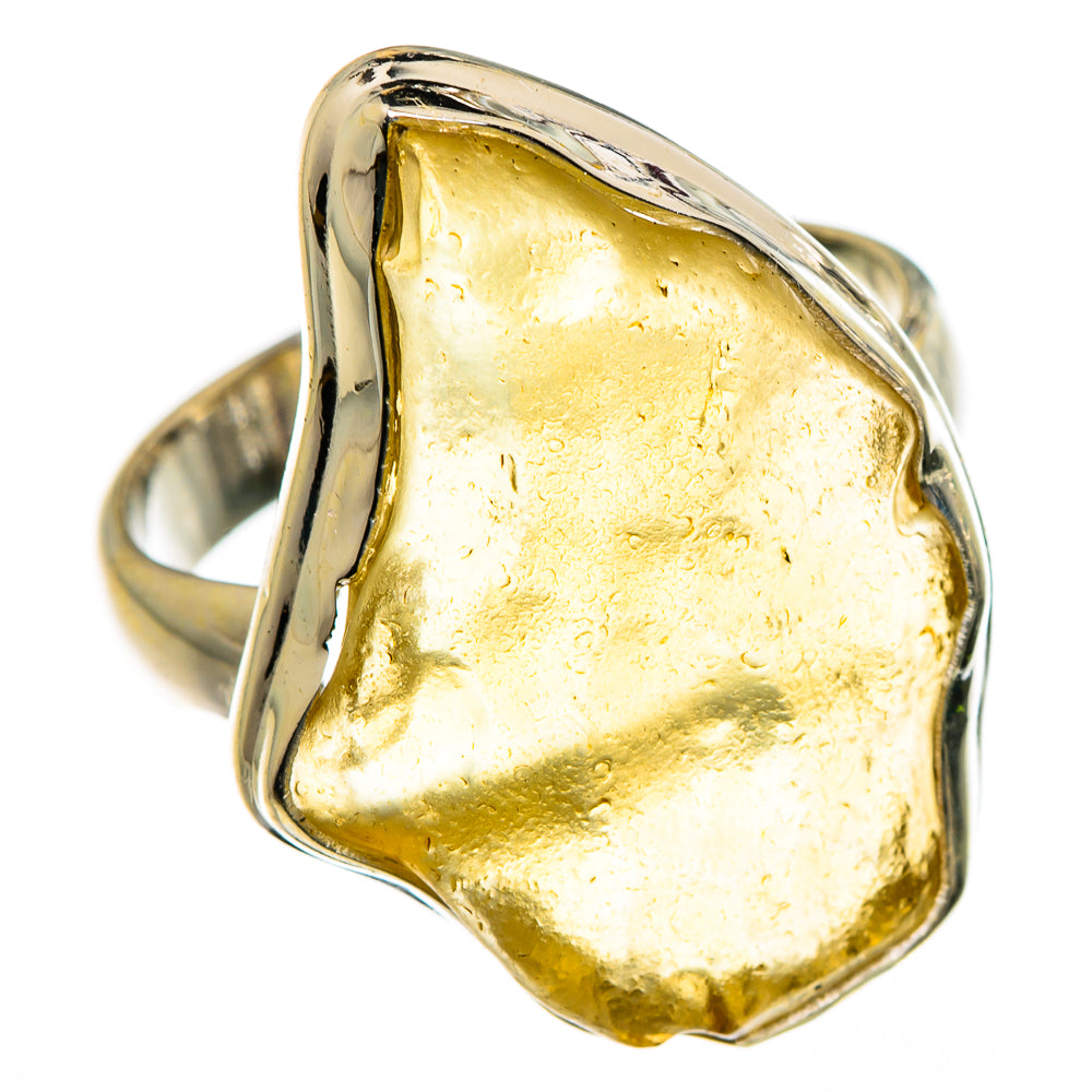 Libyan Desert Glass Rings handcrafted by Ana Silver Co - RING87095