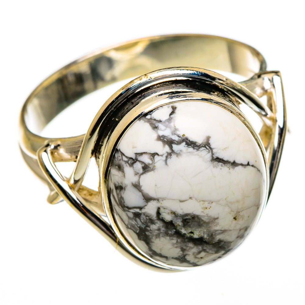 Howlite Rings handcrafted by Ana Silver Co - RING87102