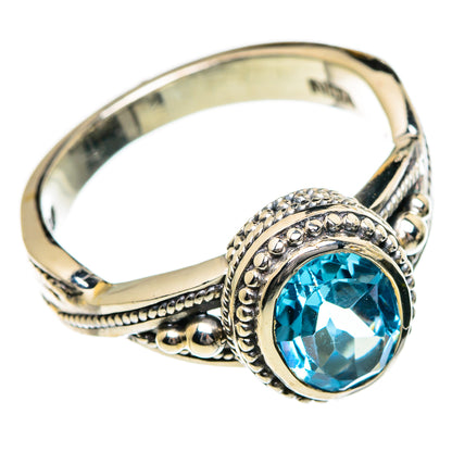 Blue Topaz Rings handcrafted by Ana Silver Co - RING87123