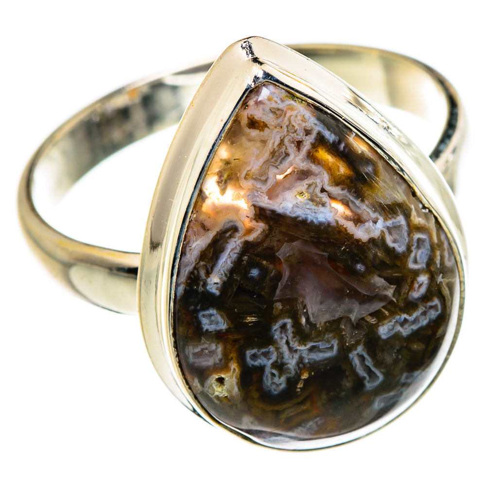 Turkish Tube Agate Rings handcrafted by Ana Silver Co - RING87127 - Photo 2