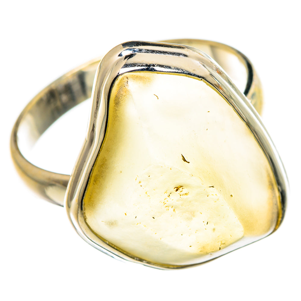 Libyan Desert Glass Rings handcrafted by Ana Silver Co - RING87129 - Photo 2