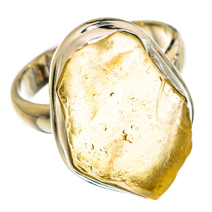 Libyan Desert Glass Rings handcrafted by Ana Silver Co - RING87143