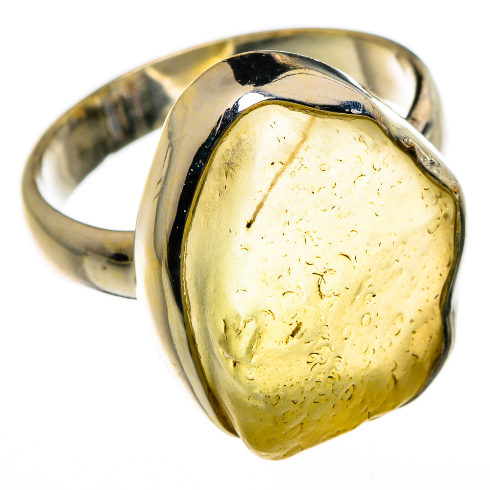 Libyan Desert Glass Rings handcrafted by Ana Silver Co - RING87144 - Photo 2