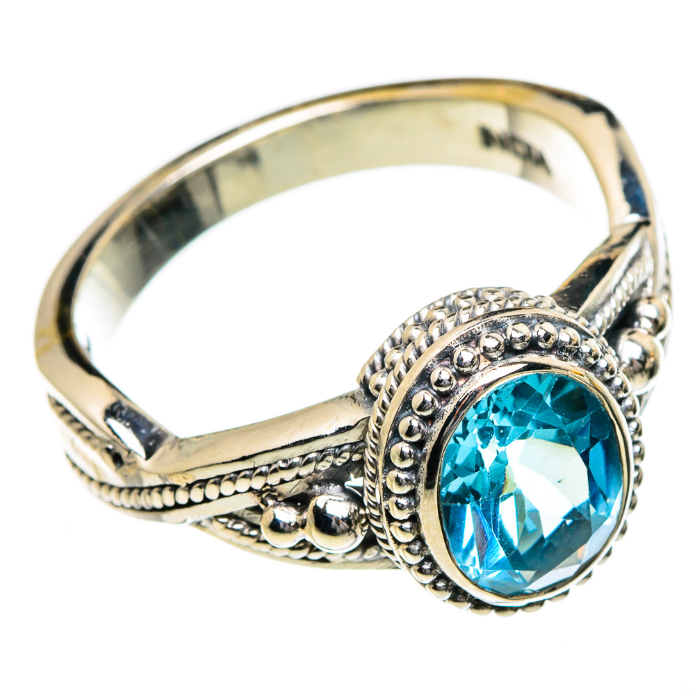 Blue Topaz Rings handcrafted by Ana Silver Co - RING87170