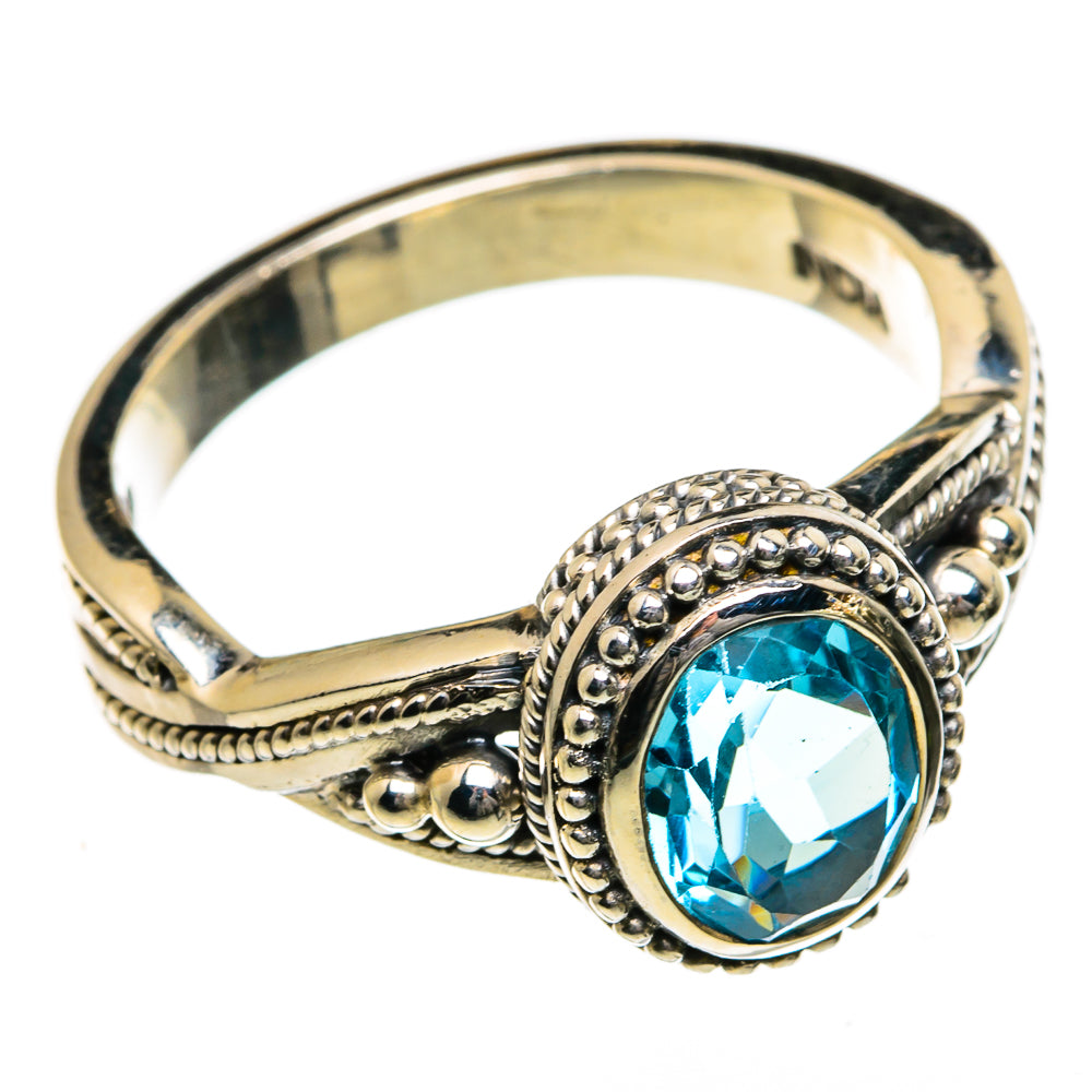 Blue Topaz Rings handcrafted by Ana Silver Co - RING87179