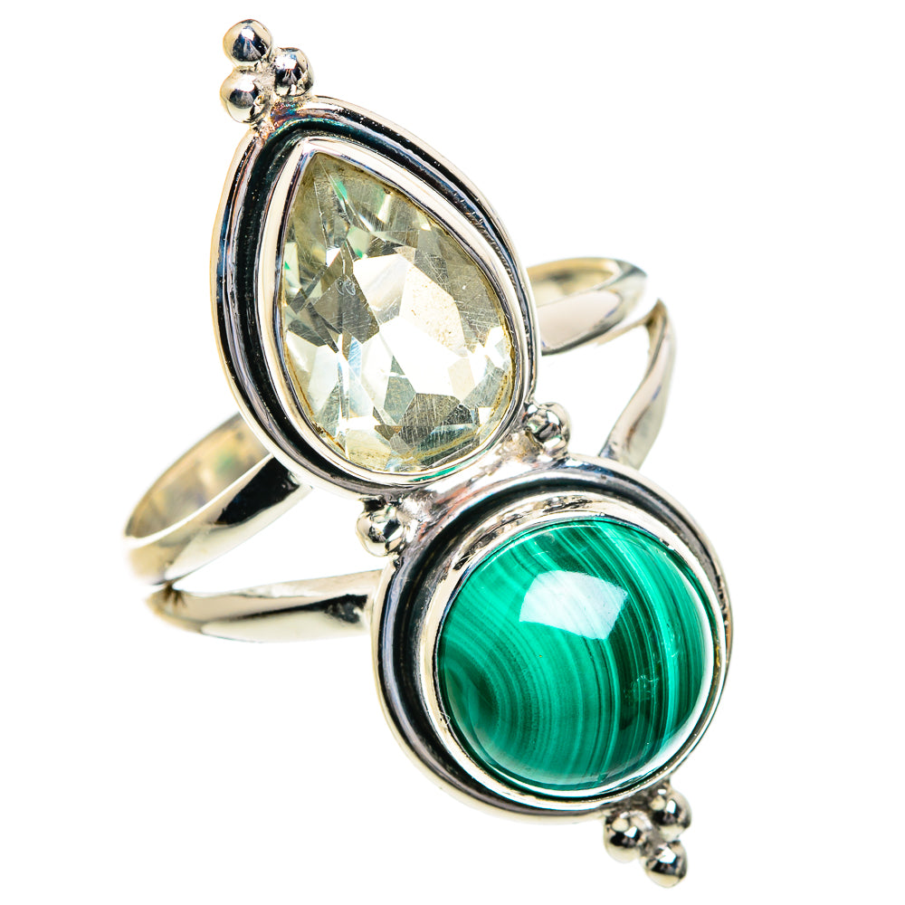 Malachite Rings handcrafted by Ana Silver Co - RING87182