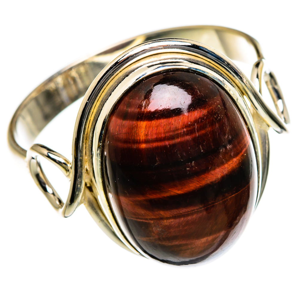 Red Tiger Eye Rings handcrafted by Ana Silver Co - RING87187