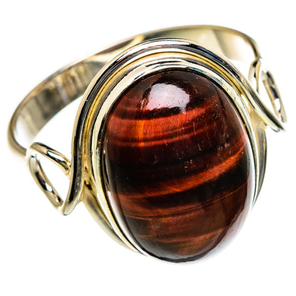 Red Tiger Eye Rings handcrafted by Ana Silver Co - RING87187