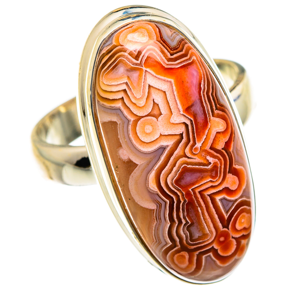 Crazy Lace Agate Rings handcrafted by Ana Silver Co - RING87189