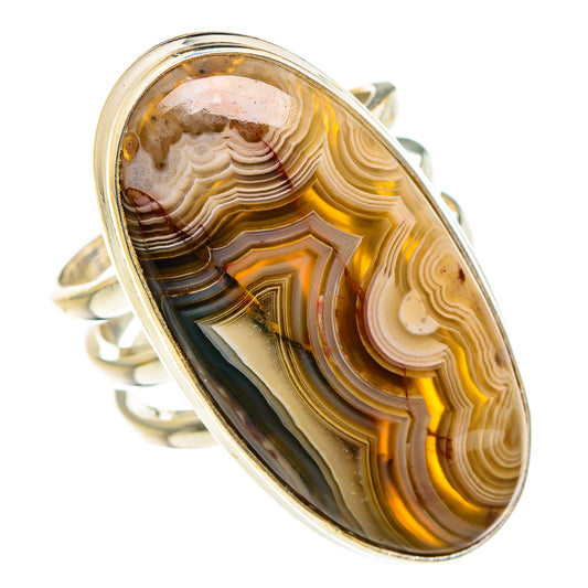 Laguna Lace Agate Rings handcrafted by Ana Silver Co - RING87191