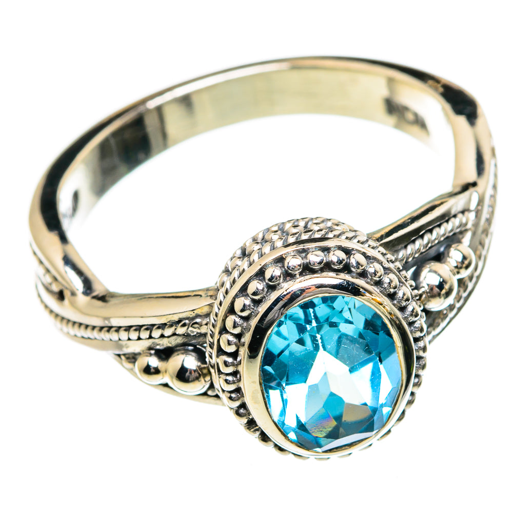 Blue Topaz Rings handcrafted by Ana Silver Co - RING87193