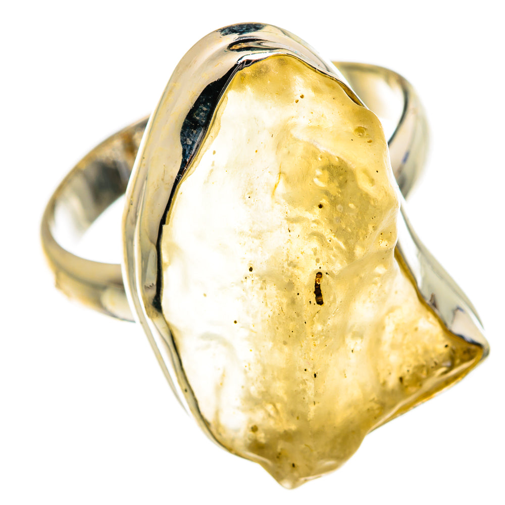 Libyan Desert Glass Rings handcrafted by Ana Silver Co - RING87195 - Photo 2