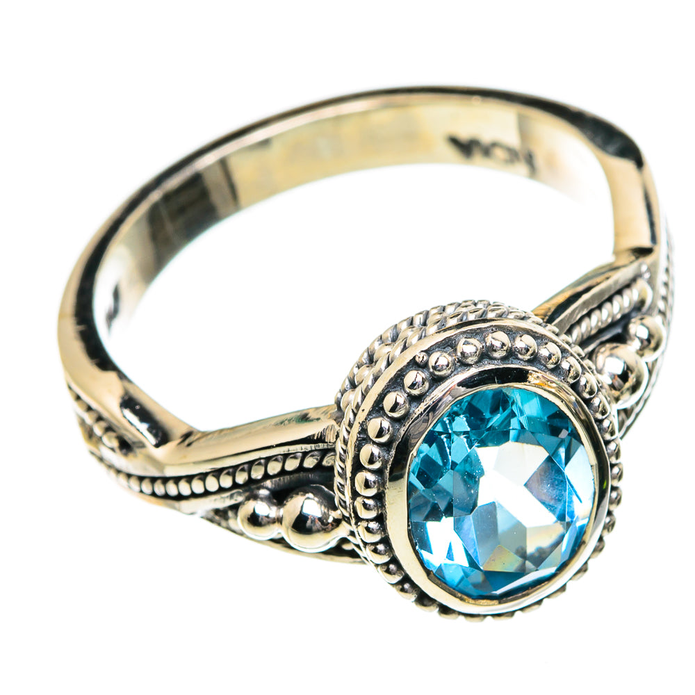 Blue Topaz Rings handcrafted by Ana Silver Co - RING87205