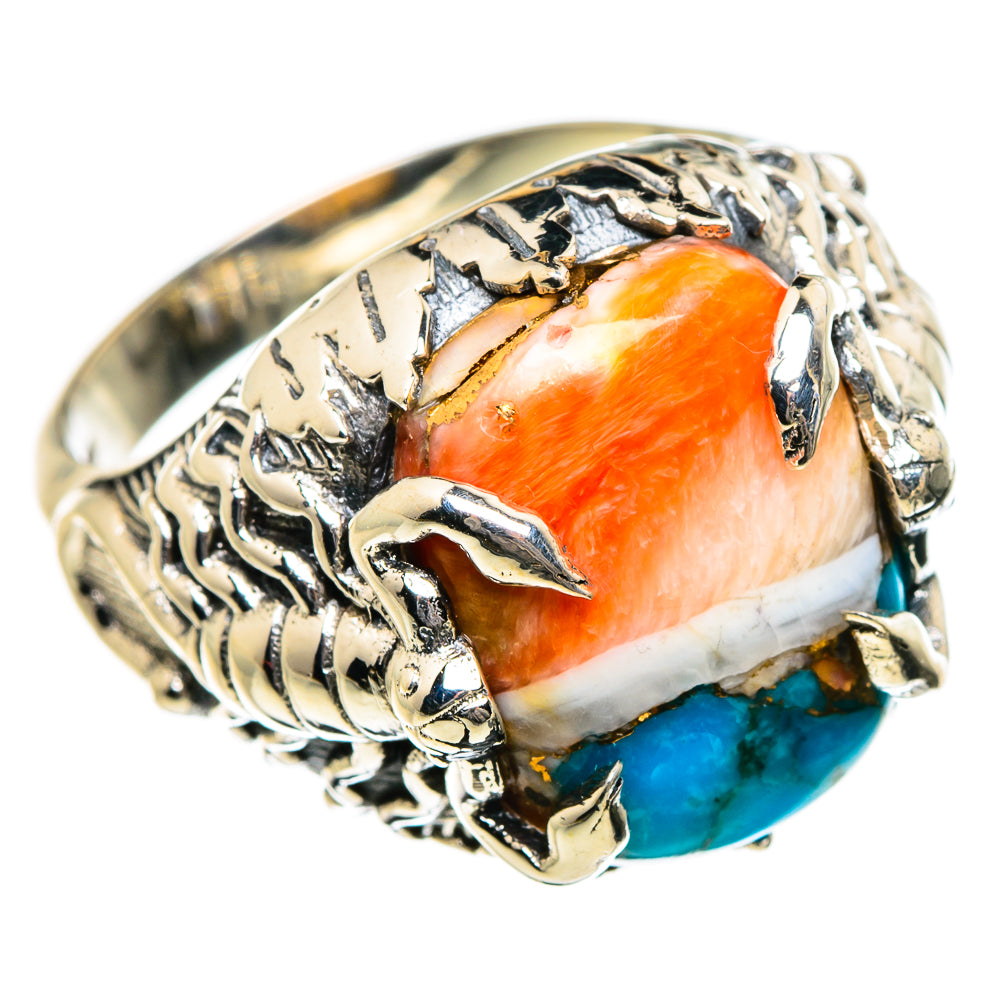 Spiny Oyster Turquoise Rings handcrafted by Ana Silver Co - RING87206