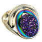 Titanium Druzy Rings handcrafted by Ana Silver Co - RING87207