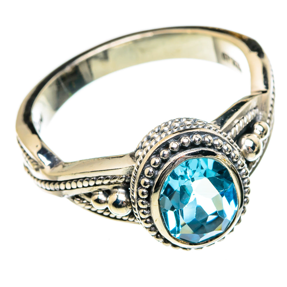 Blue Topaz Rings handcrafted by Ana Silver Co - RING87210