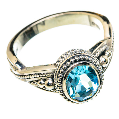 Blue Topaz Rings handcrafted by Ana Silver Co - RING87210