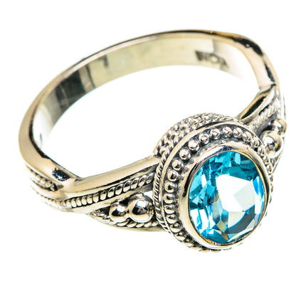 Blue Topaz Rings handcrafted by Ana Silver Co - RING87214