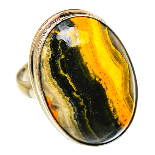 Bumble Bee Jasper Rings handcrafted by Ana Silver Co - RING87217