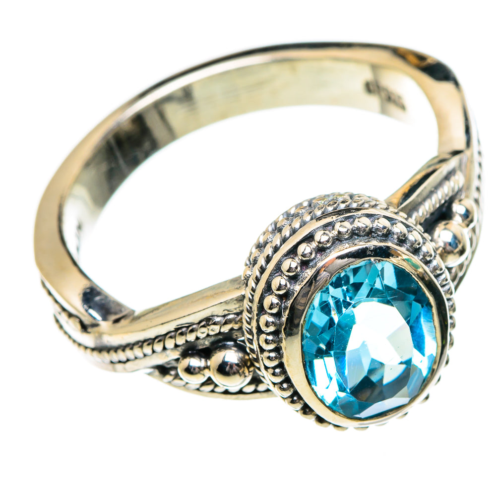 Blue Topaz Rings handcrafted by Ana Silver Co - RING87233