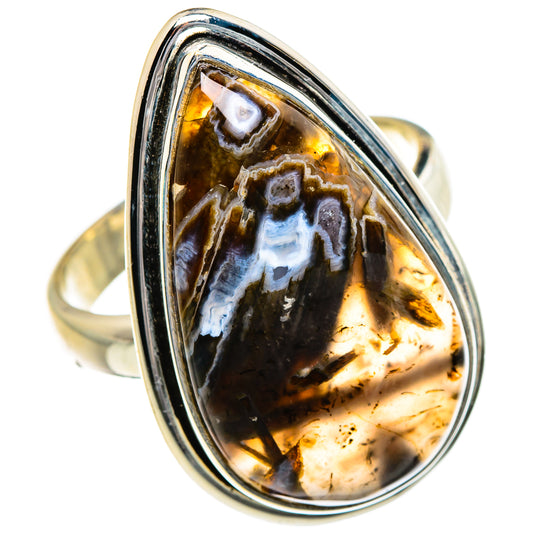 Turkish Tube Agate Rings handcrafted by Ana Silver Co - RING87236