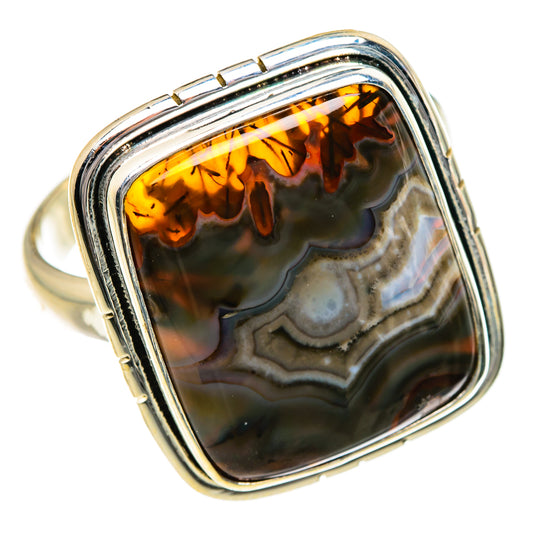 Crazy Lace Agate Rings handcrafted by Ana Silver Co - RING87237