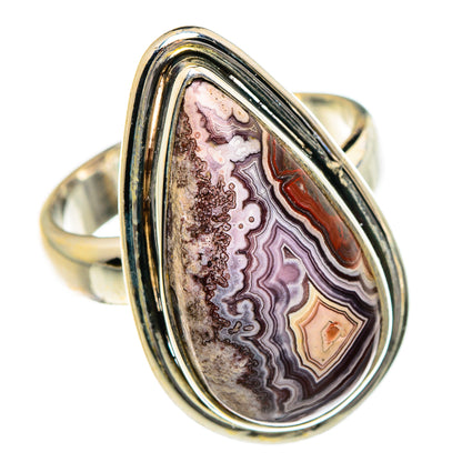 Crazy Lace Agate Rings handcrafted by Ana Silver Co - RING87239