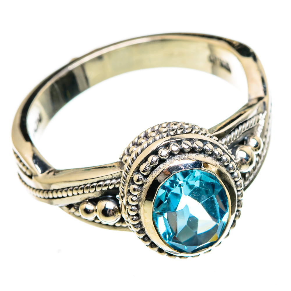 Blue Topaz Rings handcrafted by Ana Silver Co - RING87241