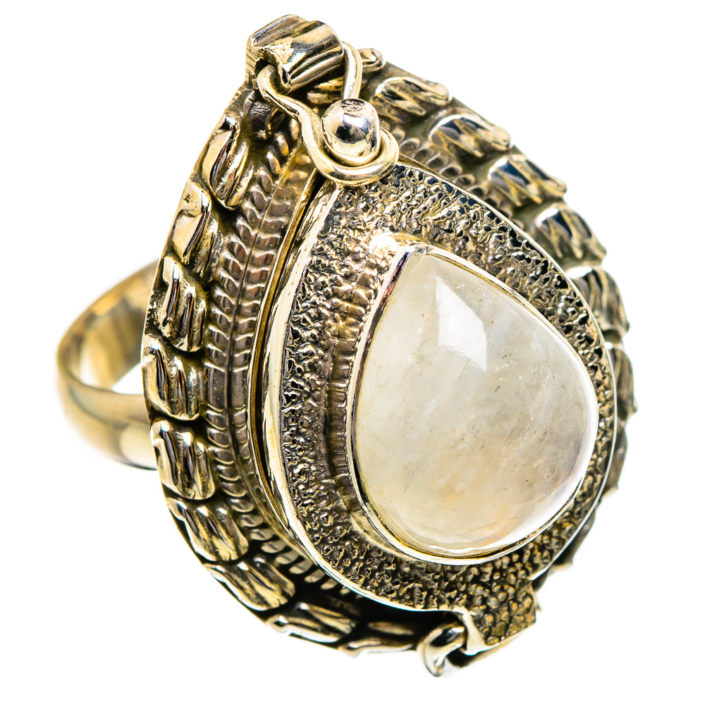 Rainbow Moonstone Rings handcrafted by Ana Silver Co - RING87249