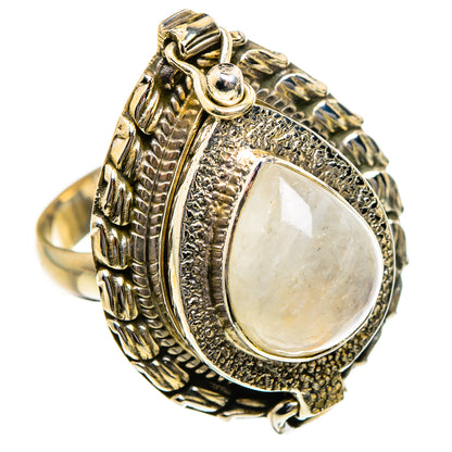 Rainbow Moonstone Rings handcrafted by Ana Silver Co - RING87249