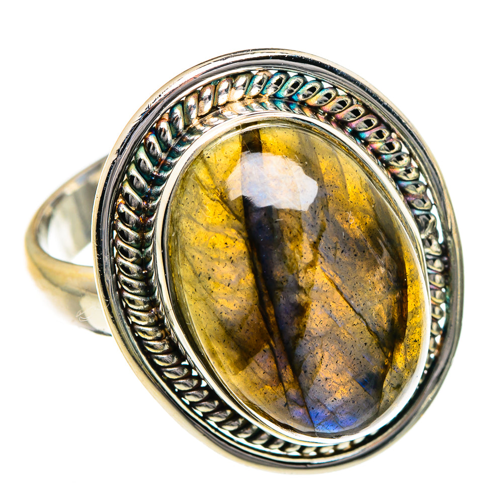 Labradorite Rings handcrafted by Ana Silver Co - RING87251