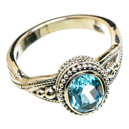 Blue Topaz Rings handcrafted by Ana Silver Co - RING87252